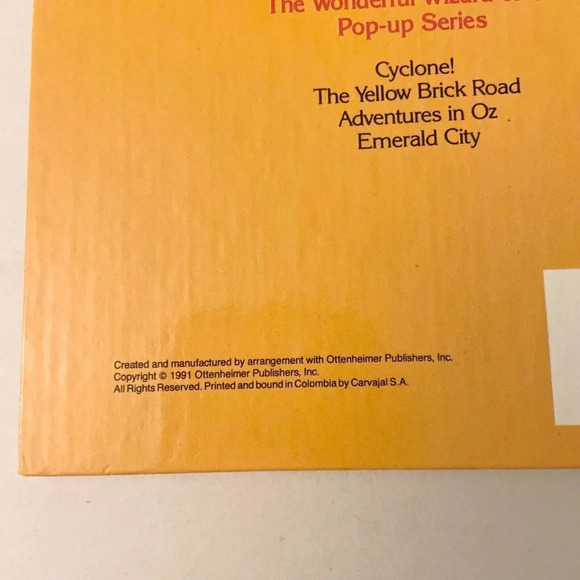 Vintage 1991 Wizard of Oz Childrens Pop Up Book  The Yellow Brick Road - Picture 16 of 16